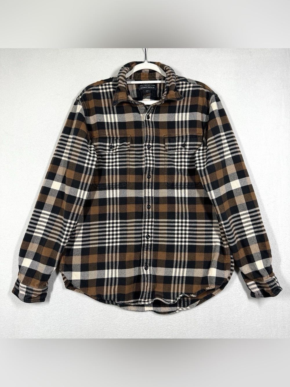 Filson Flannel Work Shirt Sz XL Long Men’s Black/Brown/Cream
(Sep A-1)